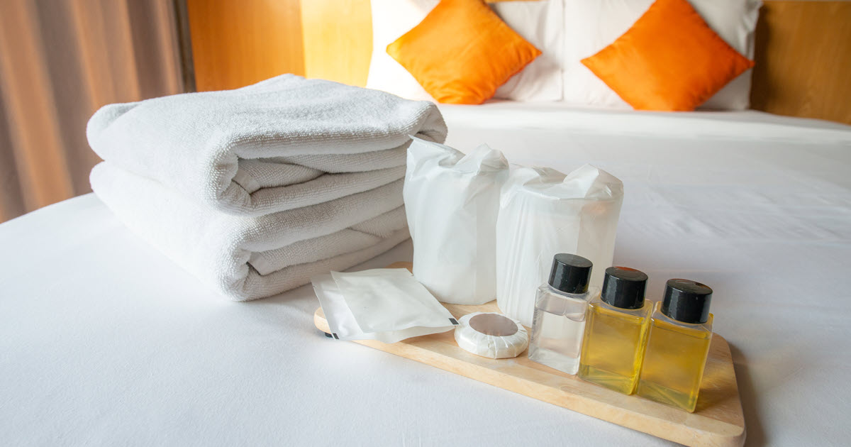 Creating a luxurious stay for guests in this airbnb with premium towels and toiletries.