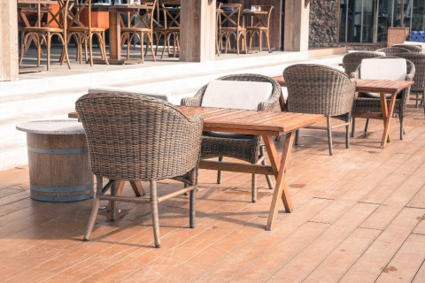 How do you keep bistro chair cushions in place?