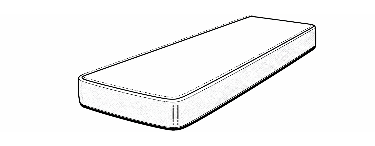 Top stitched cushion edge